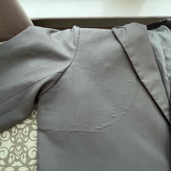 boa. Grey Work Blazer with Tonal Belt - Picture 6 of 8